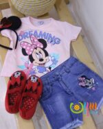 تیشرت و شلوارک جین Minnimouse